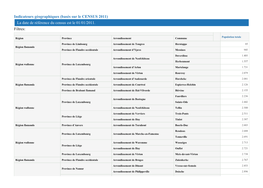 La Date De Référence Du Census Est Le 01/01/2011. Filtres