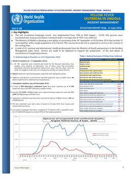 Yellow Fever Outbreak in Angola Incident Management