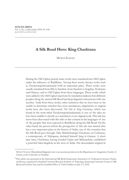 A Silk Road Hero: King Chashtana