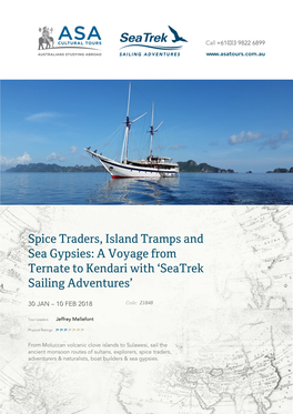 A Voyage from Ternate to Kendari with 'Seatrek Sailing Adventures'