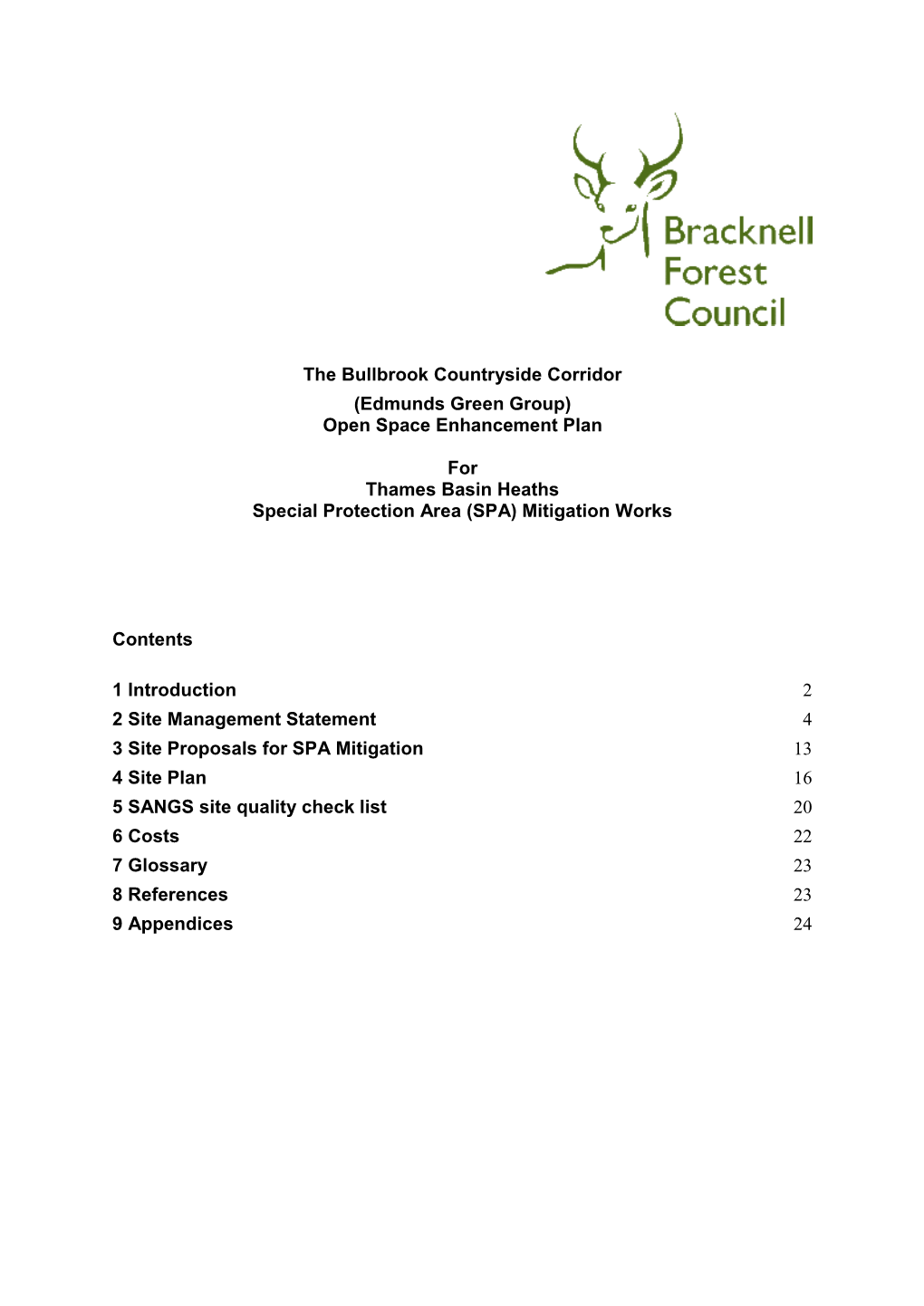 The Bullbrook Countryside Corridor OSEP