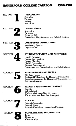 Haverford College Catalog 1980-1981