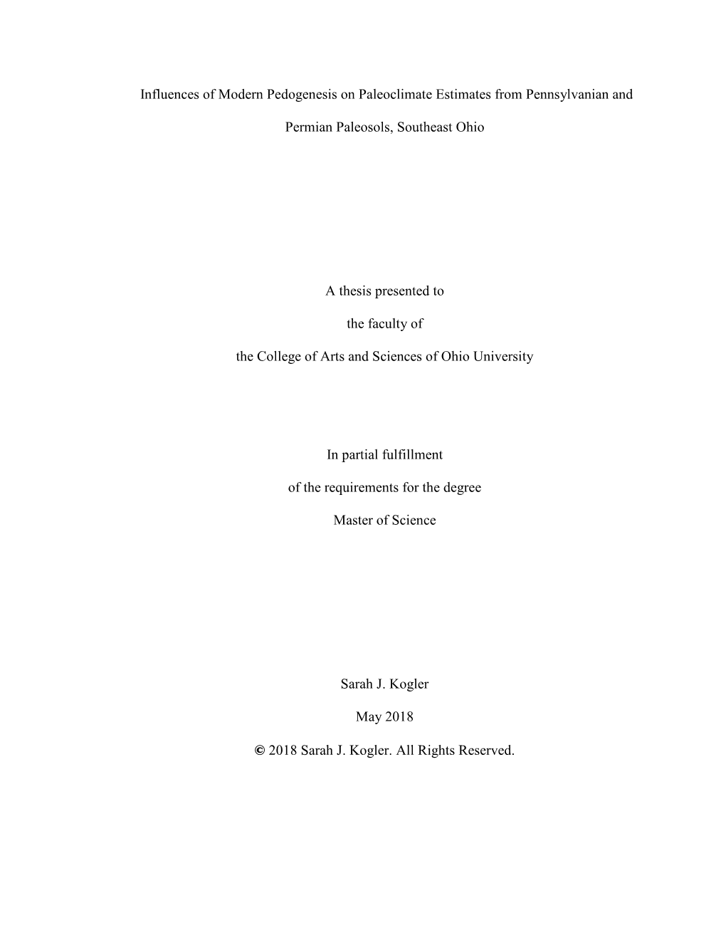 Influences of Modern Pedogenesis on Paleoclimate Estimates from Pennsylvanian And