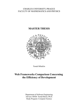 MASTER THESIS Web Frameworks Comparison Concerning The