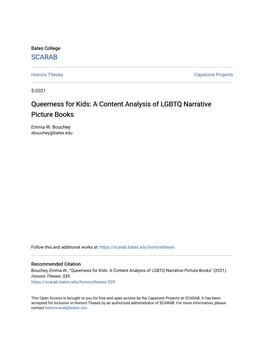 A Content Analysis of LGBTQ Narrative Picture Books