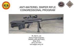 Anti-Materiel Sniper Rifle Congressional Program