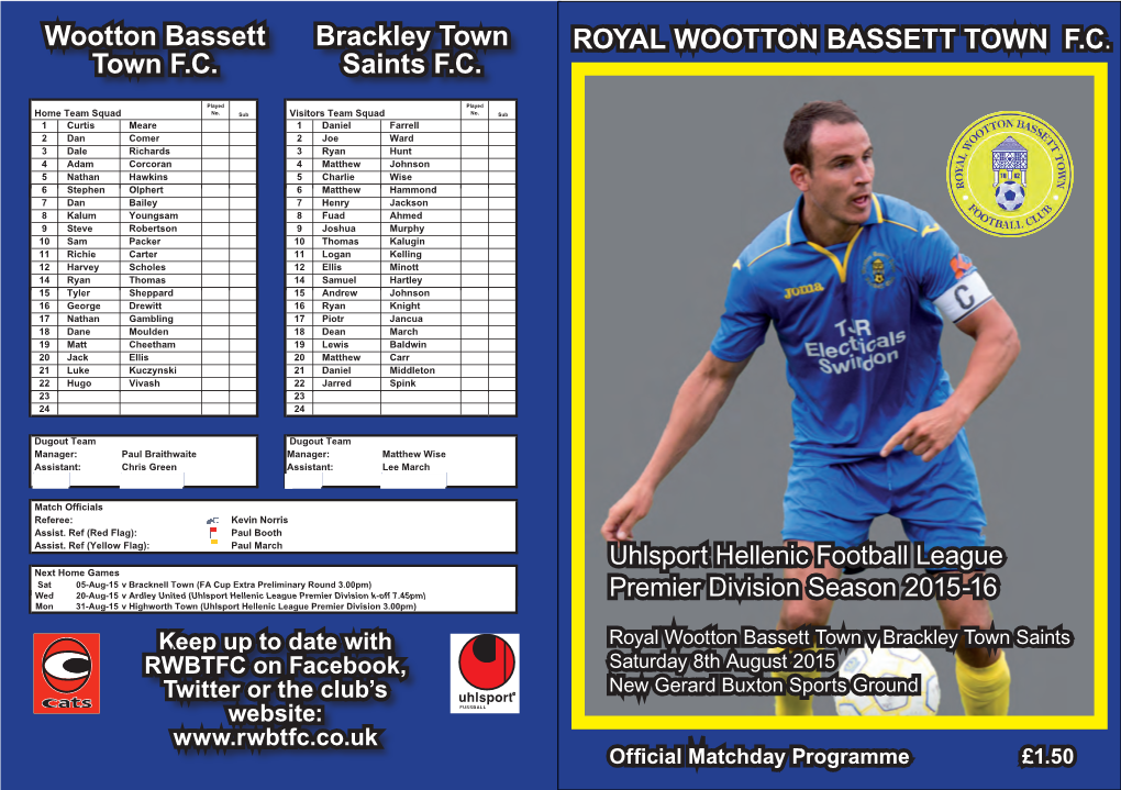 Wootton Bassett Town F.C. Brackley Town Saints F.C. ROYAL