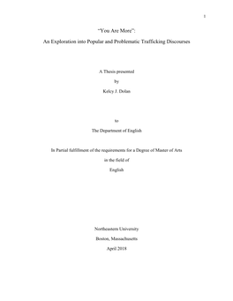 An Exploration Into Popular and Problematic Trafficking Discourses
