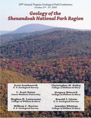 Geology of the Shenandoah National Park Region