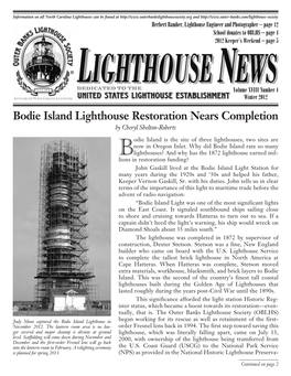 Bodie Island Lighthouse Restoration Nears Completion by Cheryl Shelton-Roberts