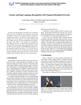 Gesture and Sign Language Recognition with Temporal Residual Networks