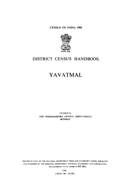 District Census Handbook, Yavatmal