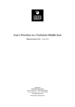 Iran's Priorities in a Turbulent Middle East