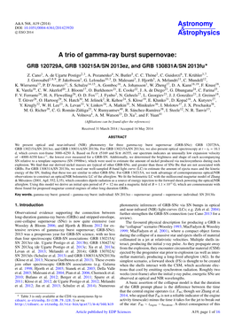 A Trio of Gamma-Ray Burst Supernovae: GRB 120729A, GRB 130215A/SN 2013Ez, and GRB 130831A/SN 2013Fu?