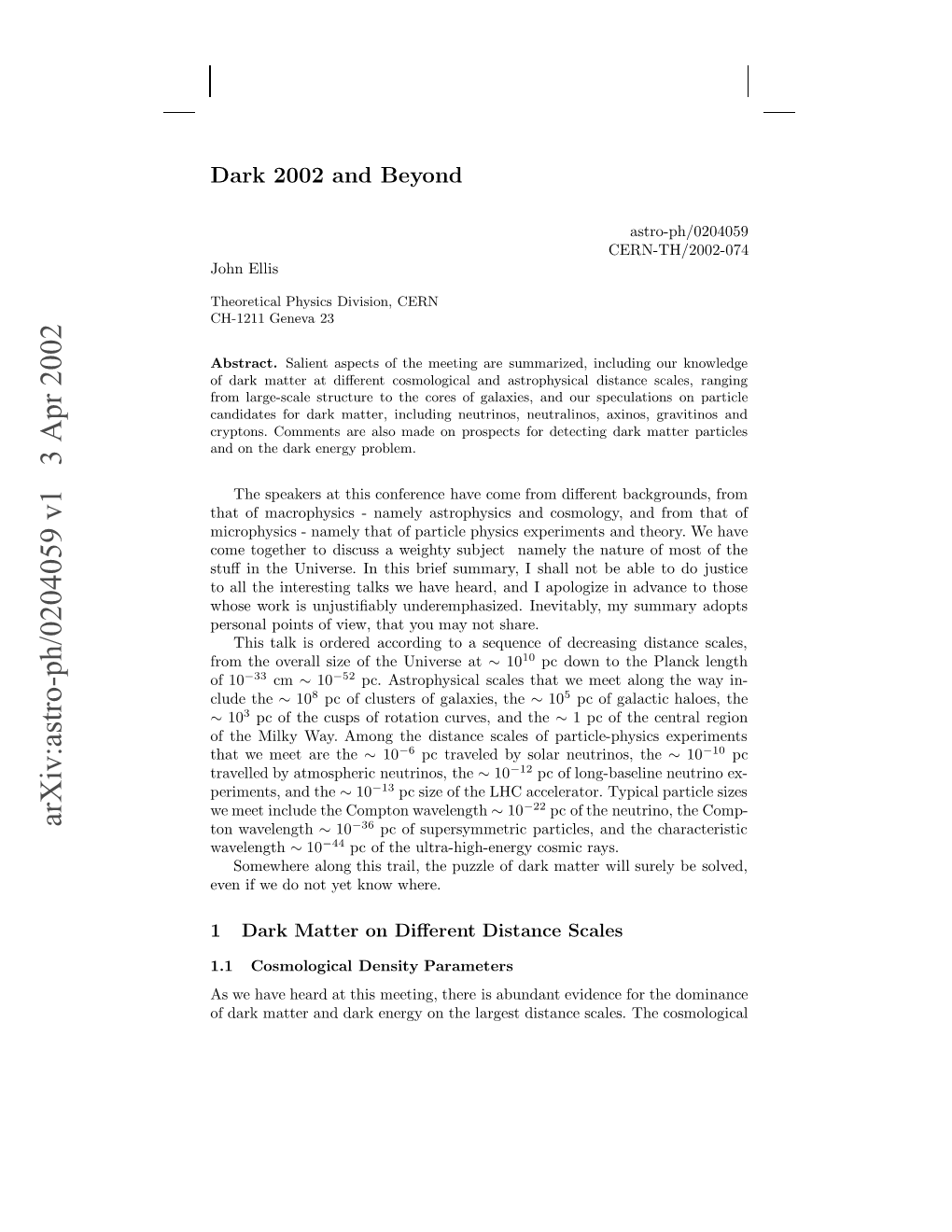 Arxiv:Astro-Ph/0204059 V1 3 Apr 2002 C a O ∼ O C T S C M F D O a C C T P T J F T T Wh 1 a P 1 O W W E T R R H T H O R O R a L O V N F F F O F