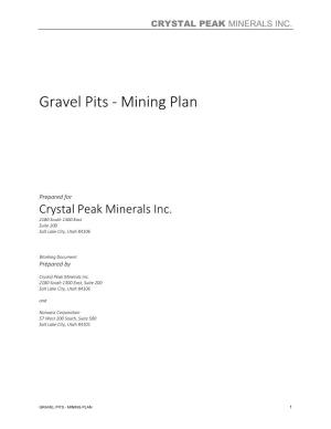 Gravel Pits - Mining Plan