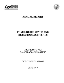Annual Report Fraud Deterrence and Detection