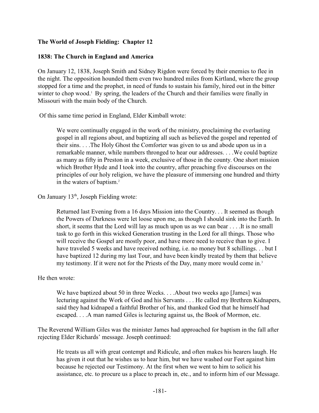 The World of Joseph Fielding: Chapter 12