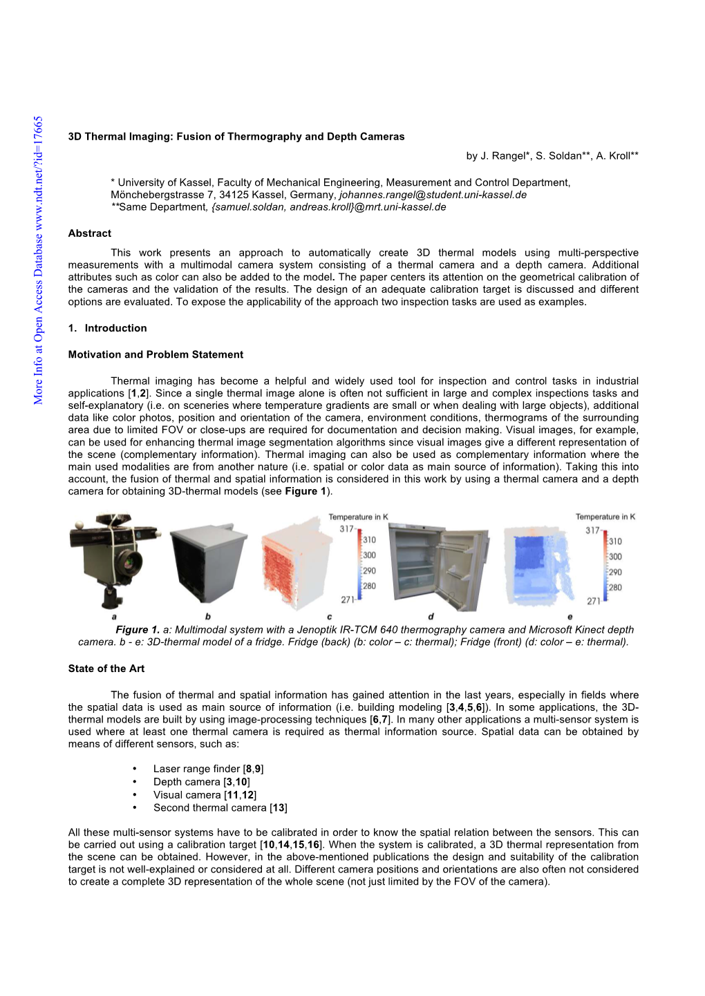 3D Thermal Imaging: Fusion of Thermography and Depth Cameras by J