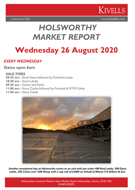 Holsworthy Market Report