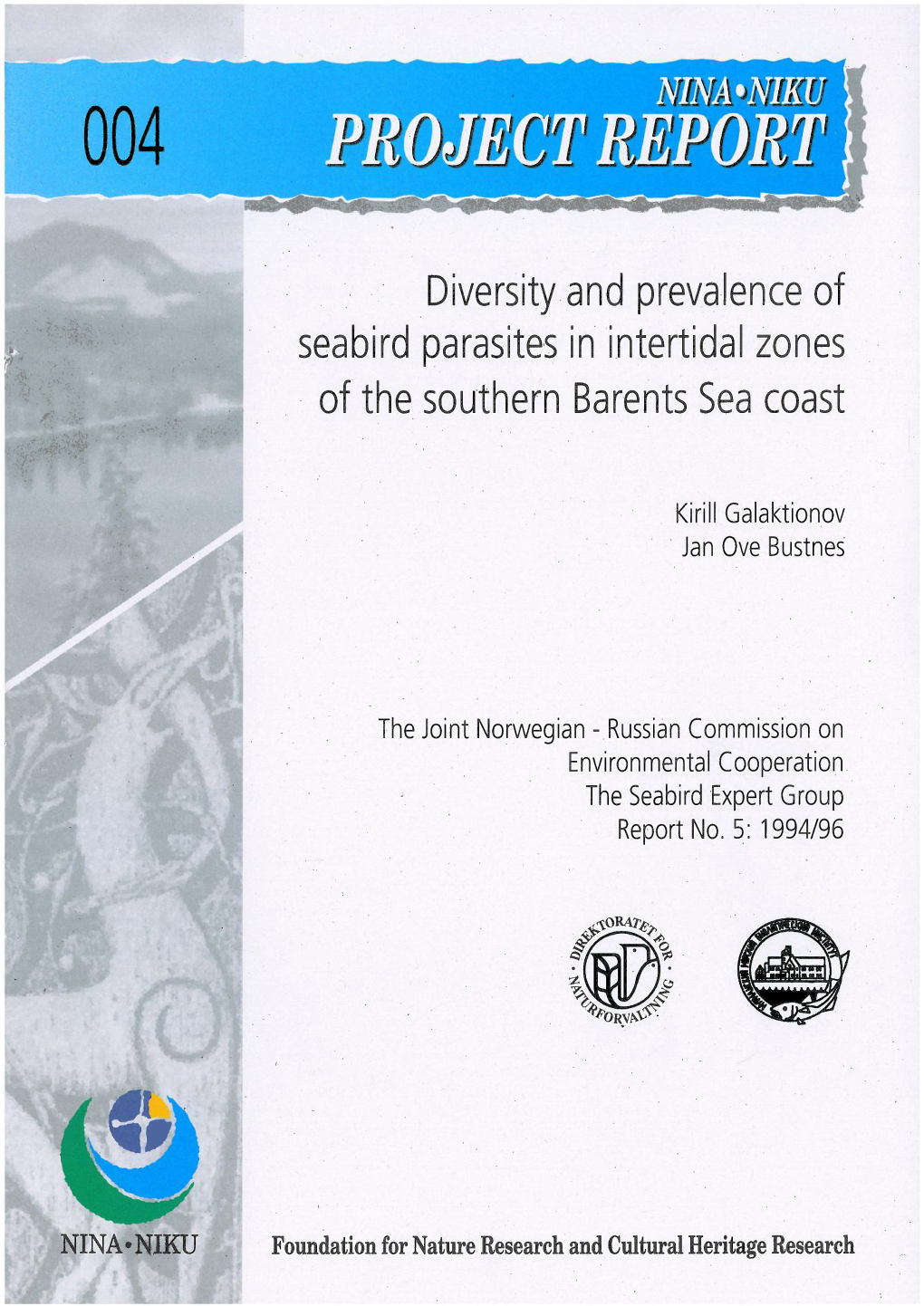 Diversity and Prevalence of Seabird Parasites Inintertidal Zones of The