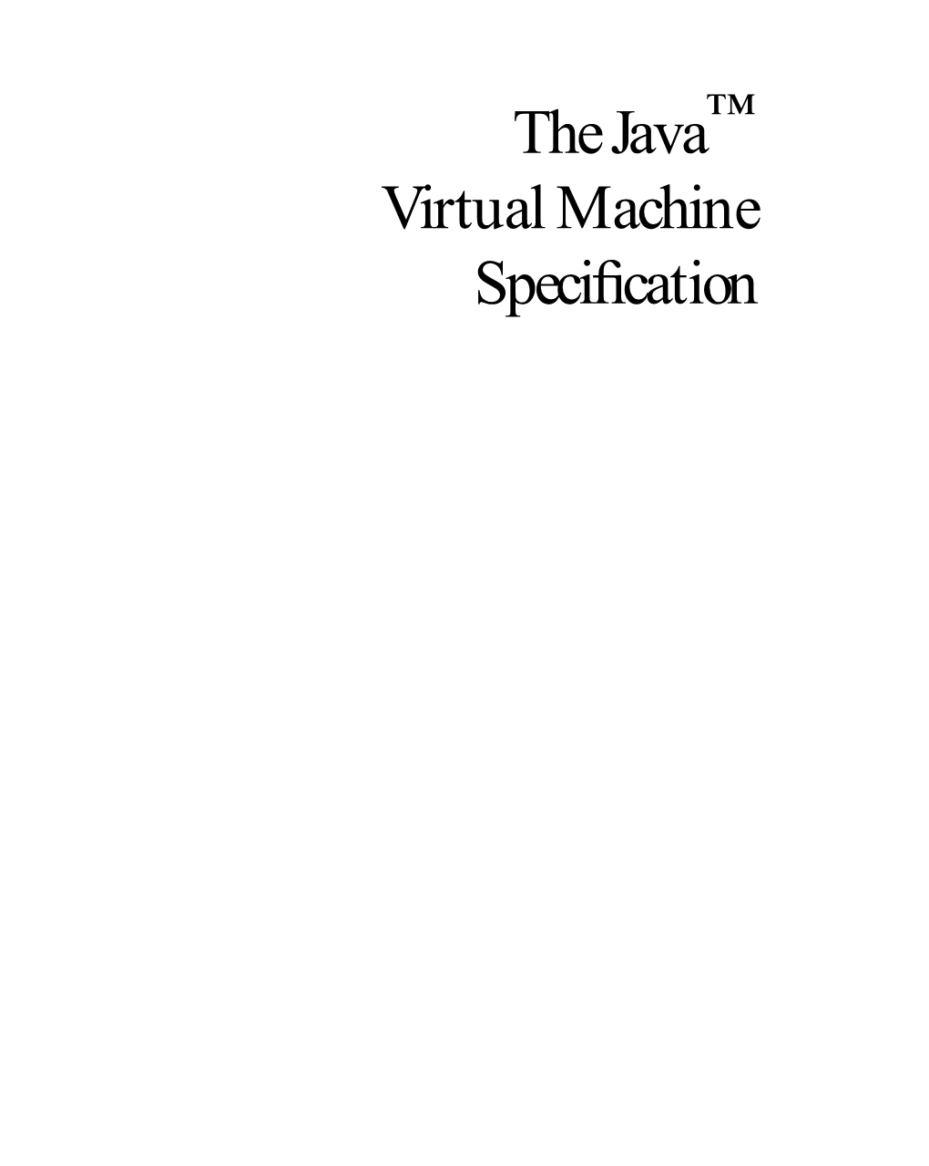 The Java Virtual Machine Specification