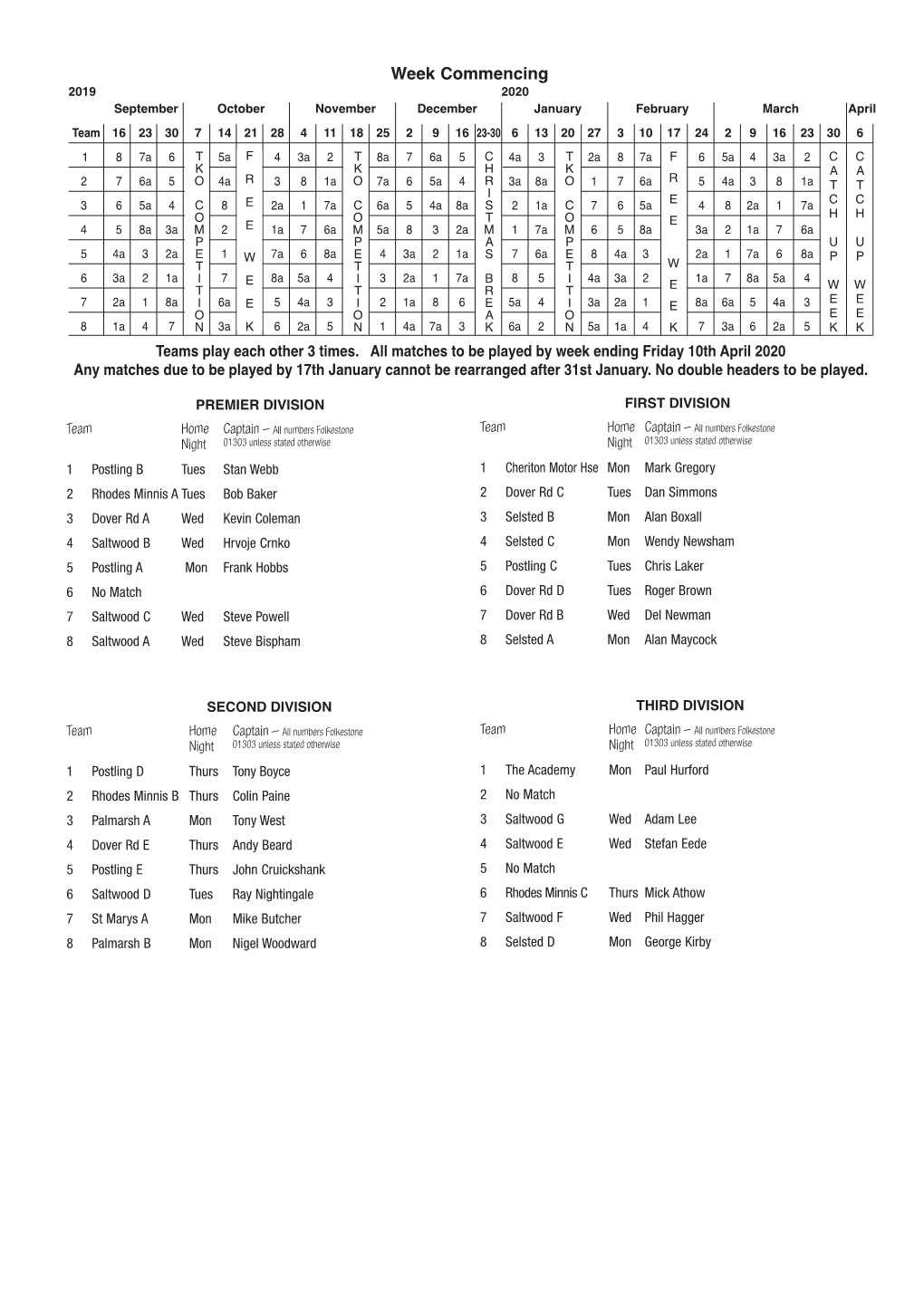 FDTTA 8 Fixture Grid 2019-20.Indd