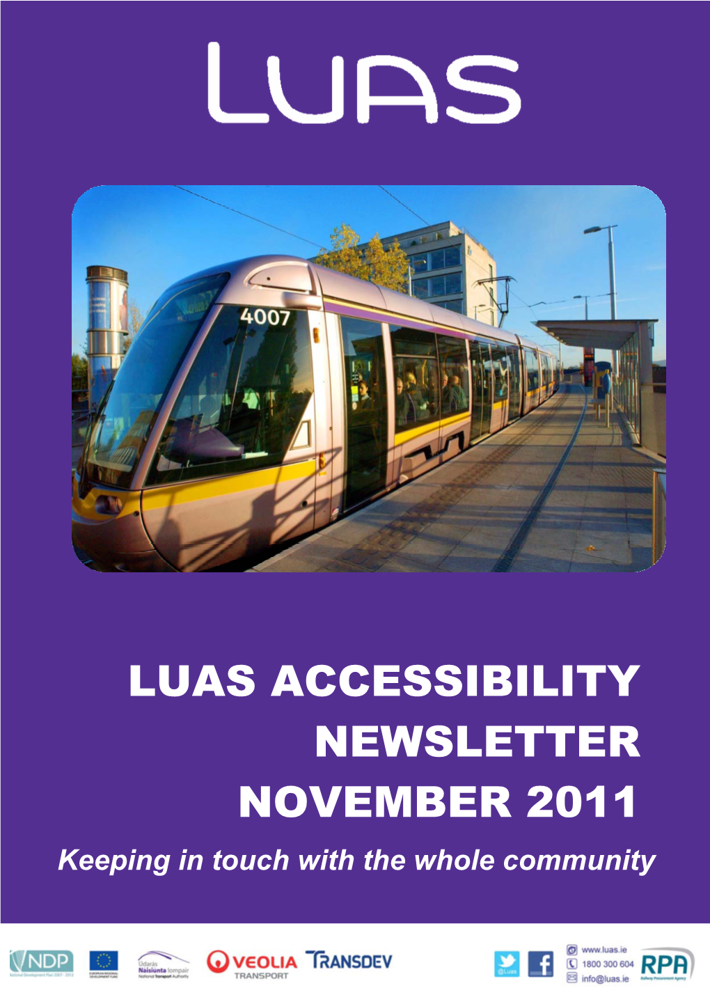 Luas Accessibility Newsletter November 2011