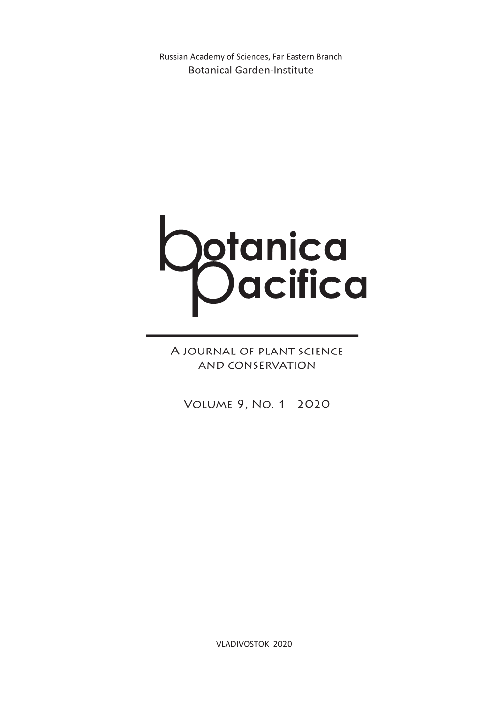 Invasive Plants in Flora of the Russian Far East: the Checklist and Comments Yulia K