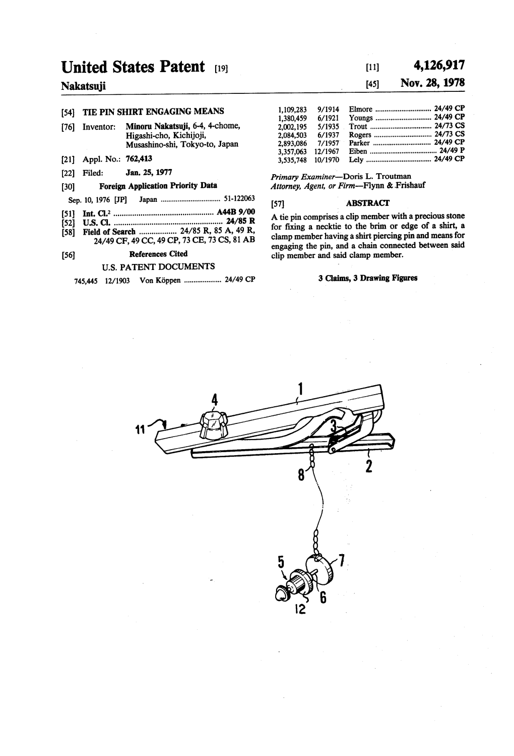 United States Patent [191 [11] 4,126,917 Nakatsuji [45] Nov