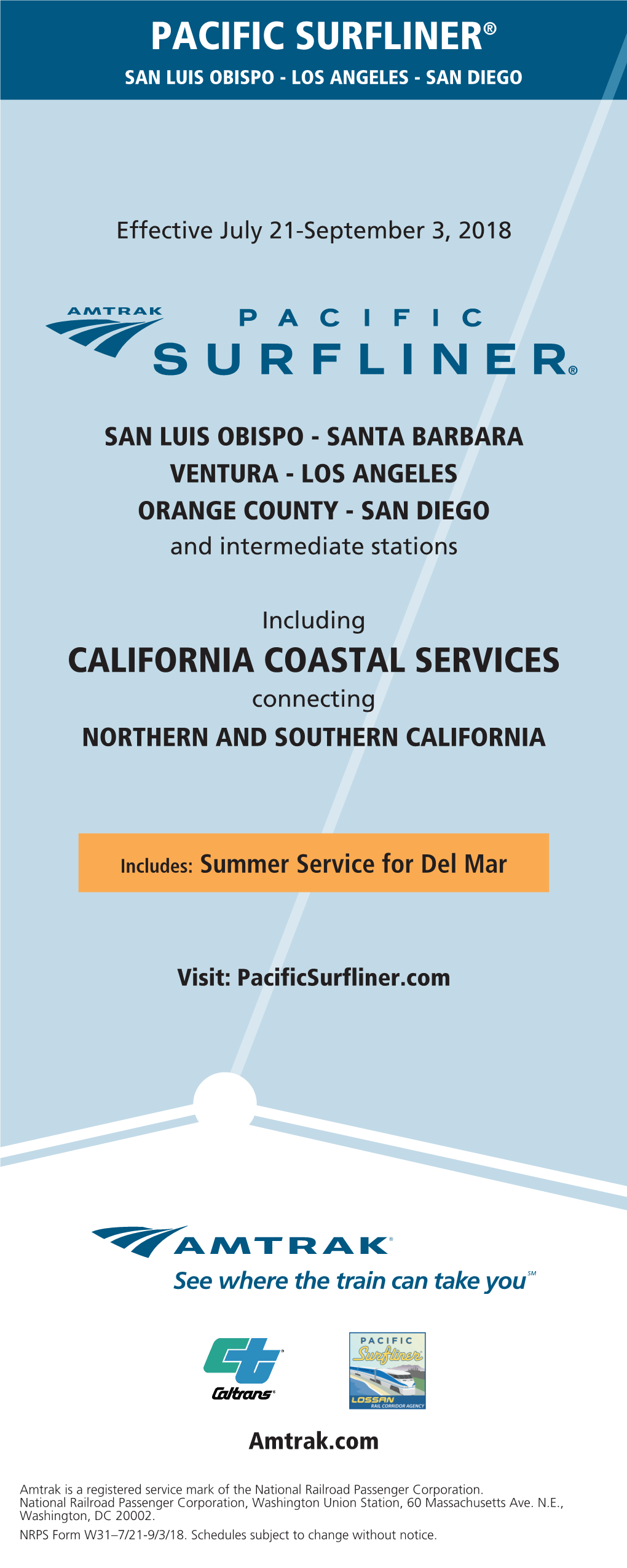 Pacific Surfliner-San Luis Obispo-San Diego-July21-September032018