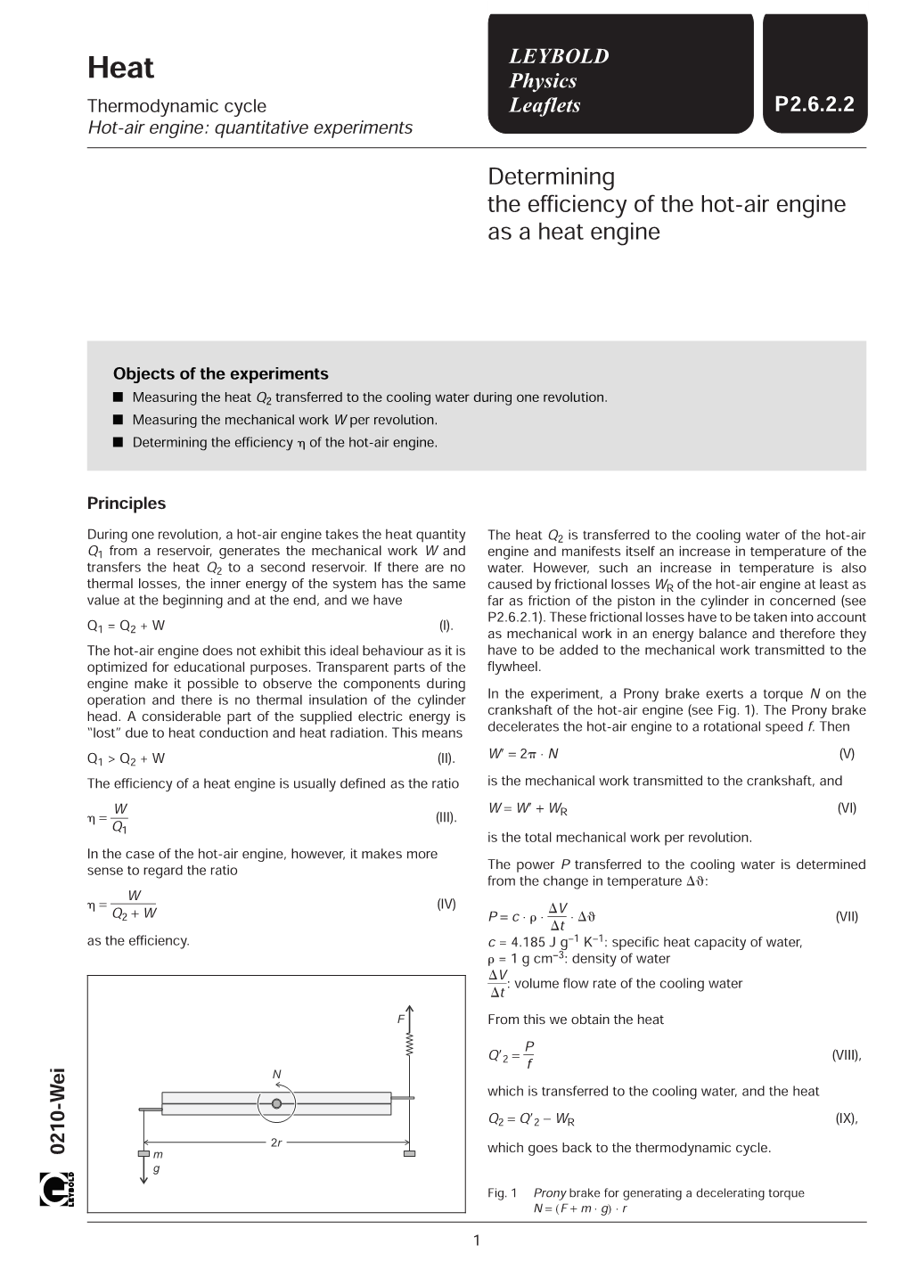 Determining the Efficiency of the Hot-Air Engine As a Heat Engine