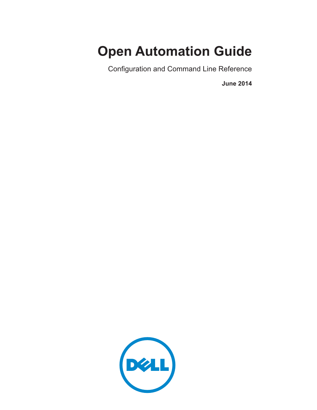 Open Automation Guide Configuration and Command Line Reference