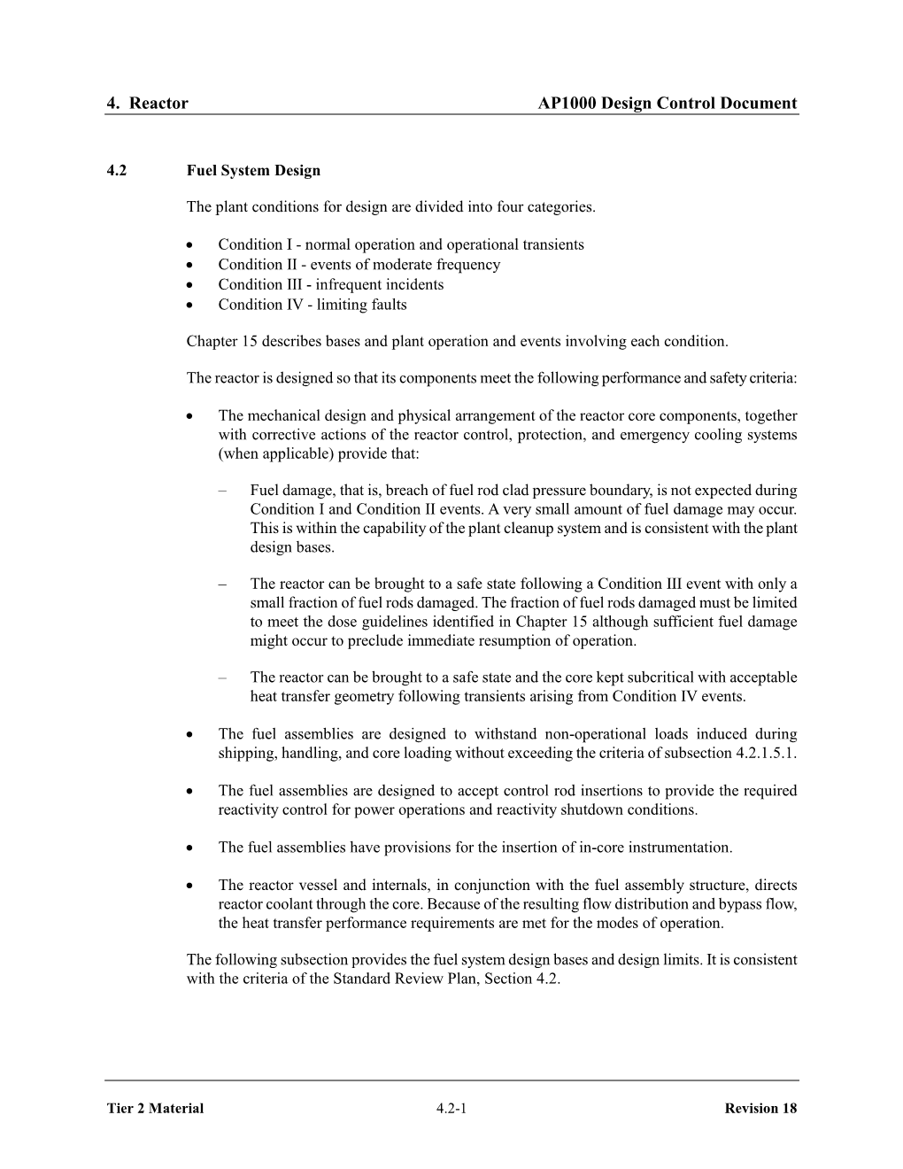 4. Reactor AP1000 Design Control Document