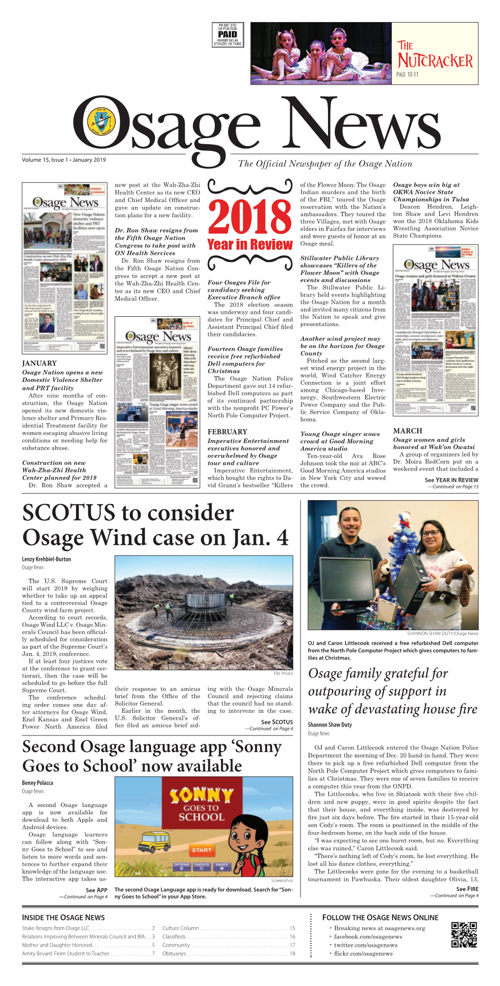 SCOTUS to Consider Osage Wind Case on Jan. 4 Lenzy Krehbiel-Burton Osage News