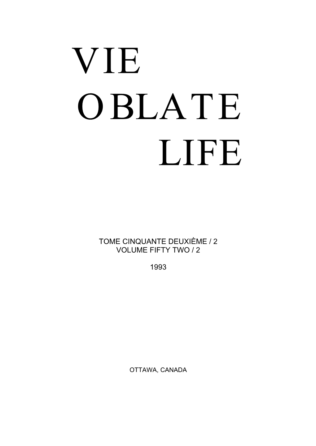 Tome Cinquante Deuxième / 2 Volume Fifty Two / 2 1993