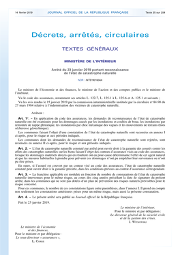 JOURNAL OFFICIEL DE LA RÉPUBLIQUE FRANÇAISE Texte 35 Sur 204
