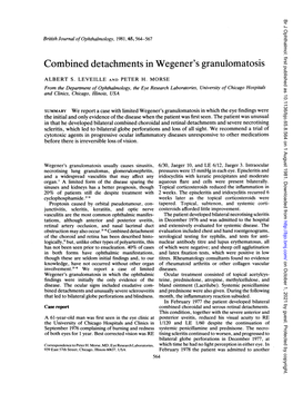 Combined Detachments in Wegener's Granulomatosis