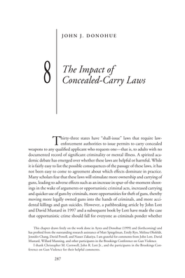The Impact of Concealed-Carry Laws 289