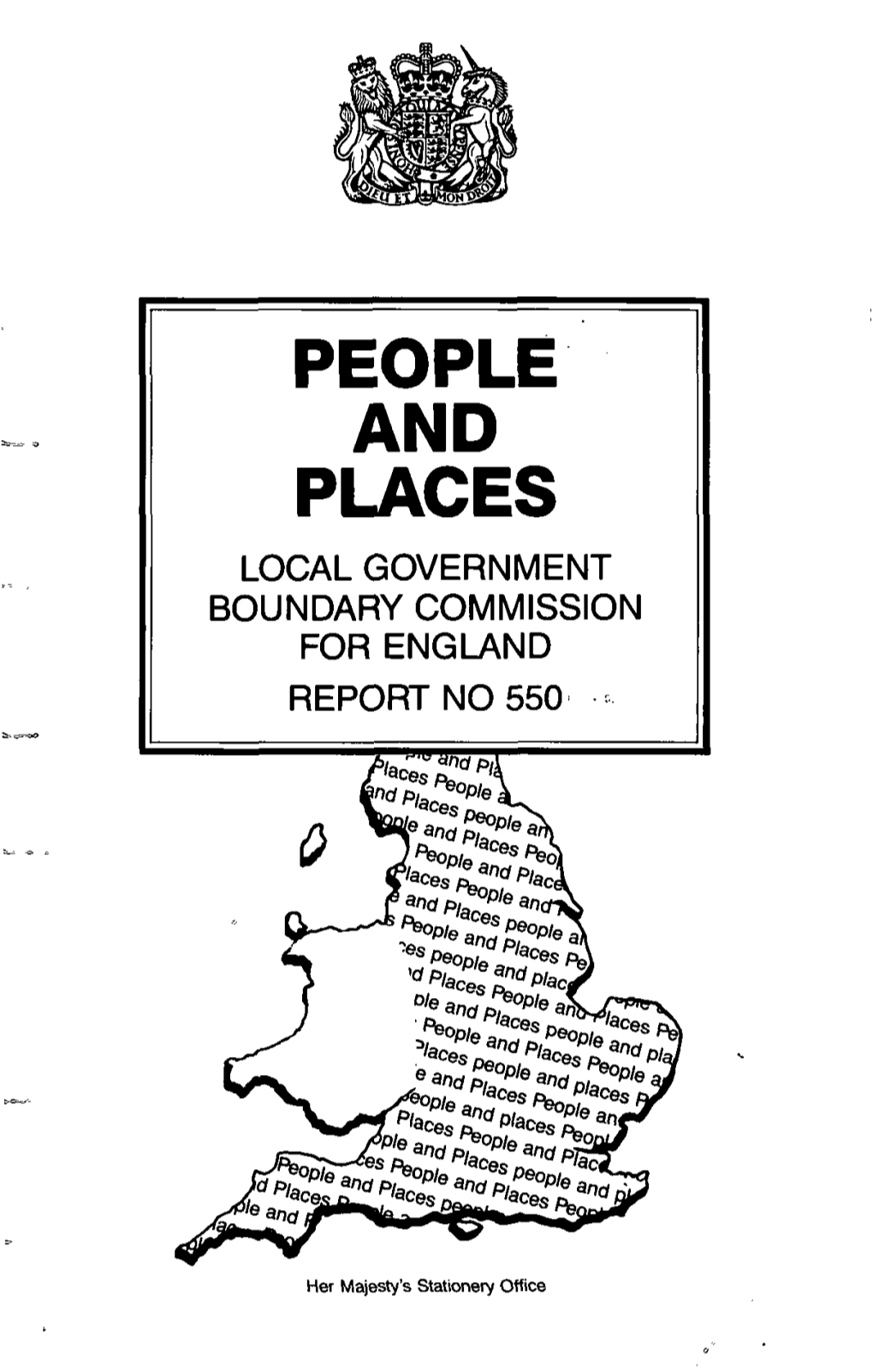 People and Places Local Government Boundary Commission for England Report No 550