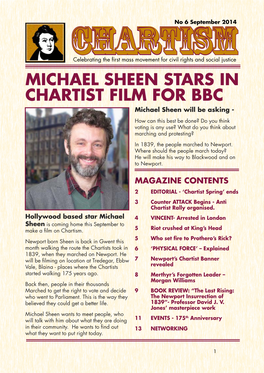 MICHAEL SHEEN STARS in CHARTIST FILM for BBC Michael Sheen Will Be Asking