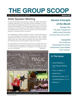 THE GROUP SCOOP the Al-Anon Information Services Newsletter May/June 2016