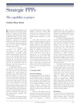 Strategic Ppps the Capability to Project