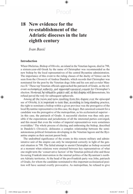 18 New Evidence for the Re-Establishment of the Adriatic Dioceses in the Late Eighth Century