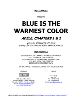 Blue Is the Warmest Color Adèle: Chapters 1 & 2