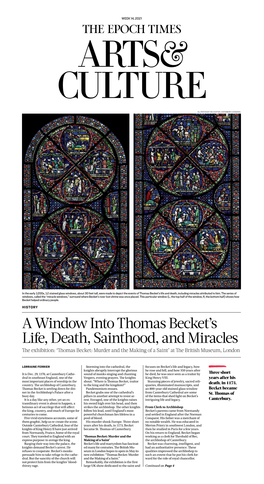 A Window Into Thomas Becket's Life, Death, Sainthood, and Miracles