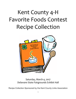 Kent County 4-H Favorite Foods Contest Recipe Collection