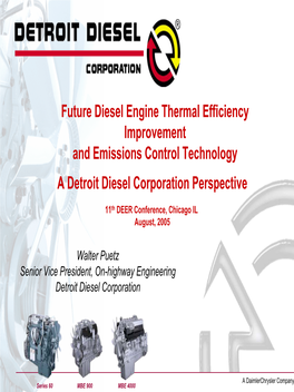 Future Diesel Engine Thermal Efficiency Improvement Andn