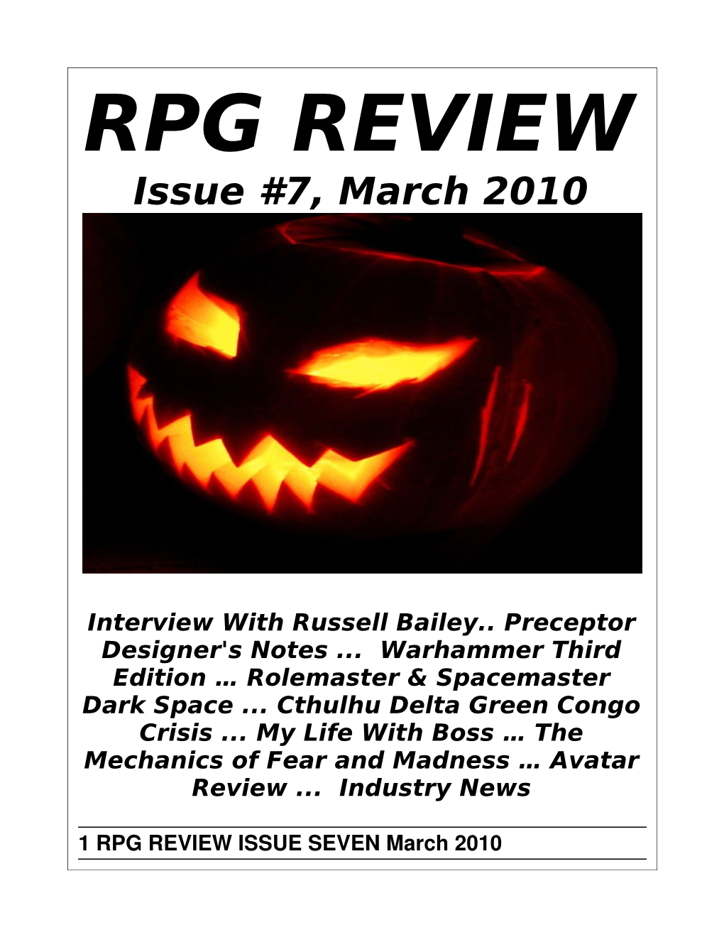RPG Review Issue 7, March 2010