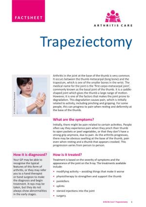 Trapeziectomy Factsheet